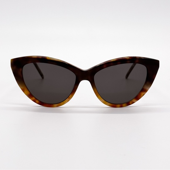 NEW SAINT LAURENT SL M81 004 WOMEN SUNGLASSES SLM81 BROWN GREY EYEWEAR - Picture 4 of 10